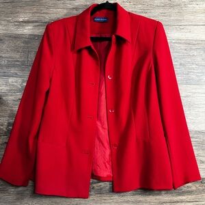 Karen Scott Women's Vibrant Red Suit Jacket